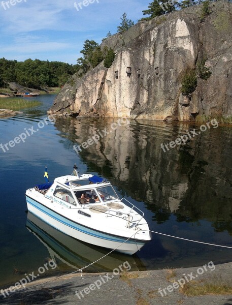 The Stockholm Archipelago Boat Ostholmen Water Sea