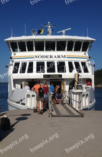 Archipelago Sweden Boat Water Sea