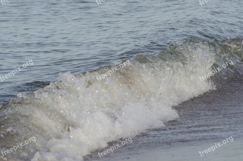 Surf Wave Spray Sea Baltic Sea