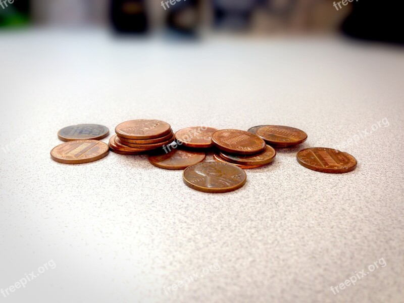 Pennies Coins Currency Money Savings