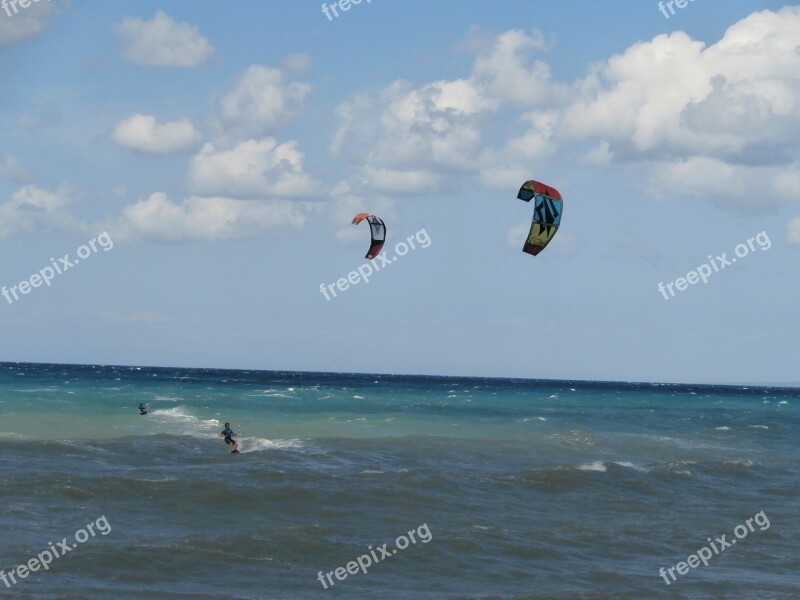 Kite Surf Sea Cyprus Surf Water Sports