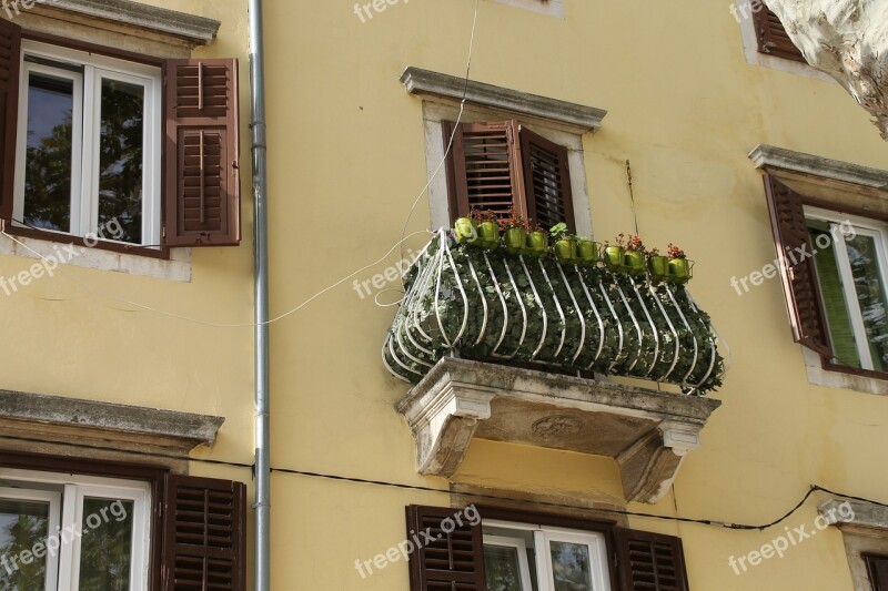 Balcony Window Facade Old Croatia