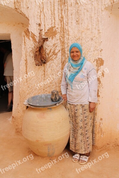 Amphore Tunisia Woman Culture Stone