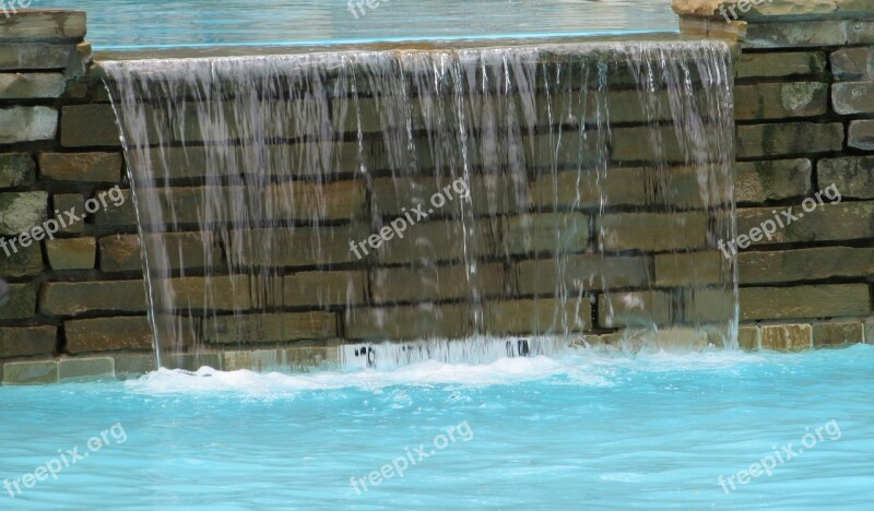 Waterfall Water Stone Brick Wet