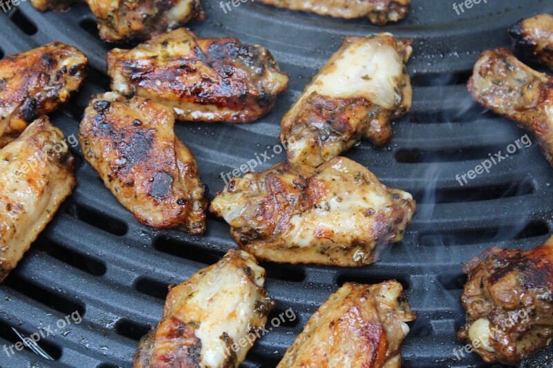 Grill Grilled Meats Chicken Wings Meat Barbecue