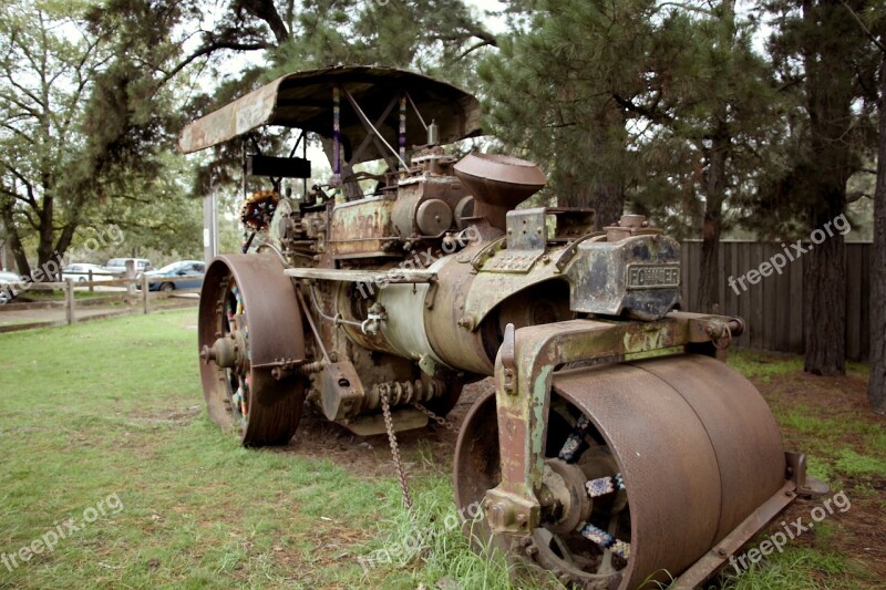 Steam Roller Old Machine Heavy Vintage