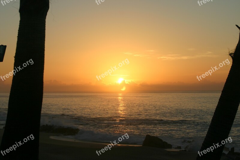 Sunrise Ocean Cabo San Lucas Mexico Lucas