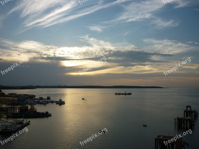 Sunset Sky Evening Sky Landscape Abendstimmung