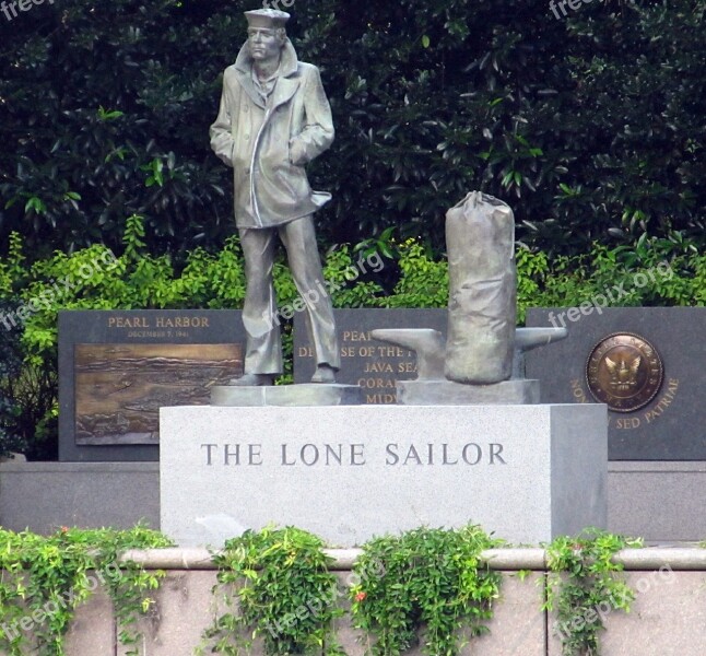 Lone Sailor Statue Sailor Statue Sculpture Monument