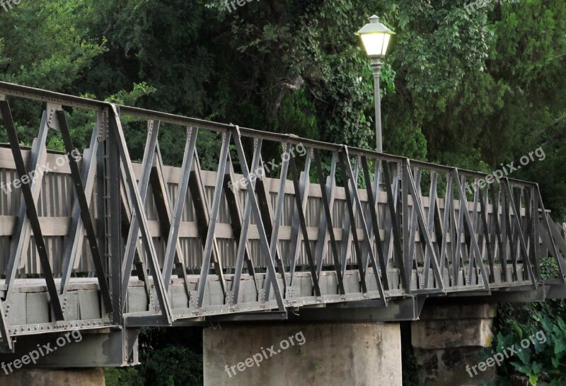 Bridge Wood Steel Wooden Footbridge