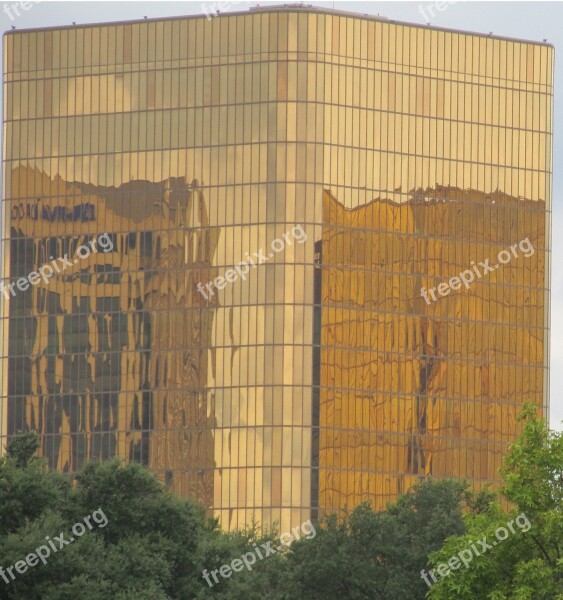 Building Golden Reflection Reflective Glass