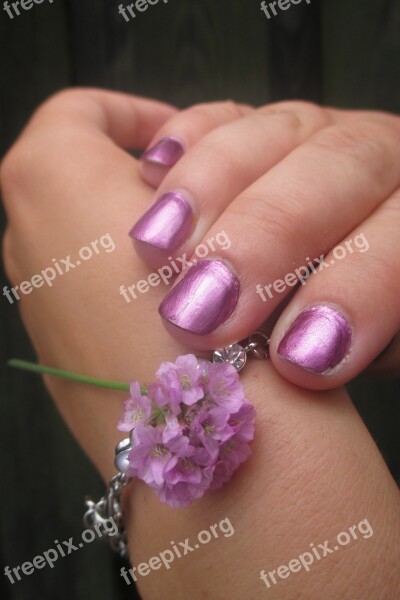 Nails Hand Jewel Bracelet Flower