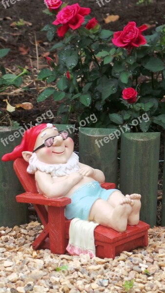 Gnome Garden Decorative Sunbathing Fairytale