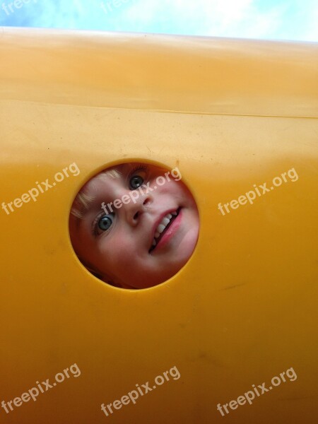 Child Play Playground Yellow Happy