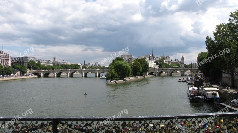 Pont Des Arts Monument Paris Architecture Promenade