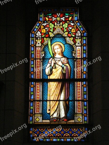 Stained Glass Basilica Architecture Light Religion