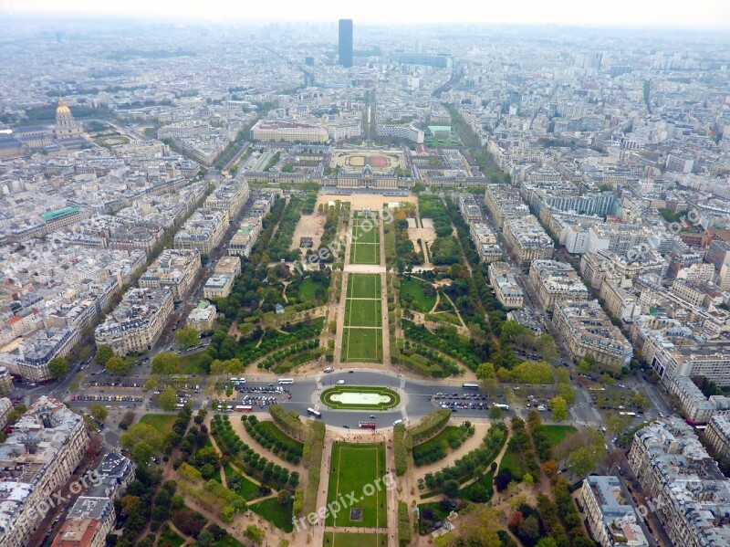 Paris France City Lookout Distant View