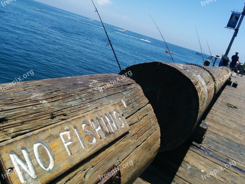 Dock Fishing Pier No Fishing Fish