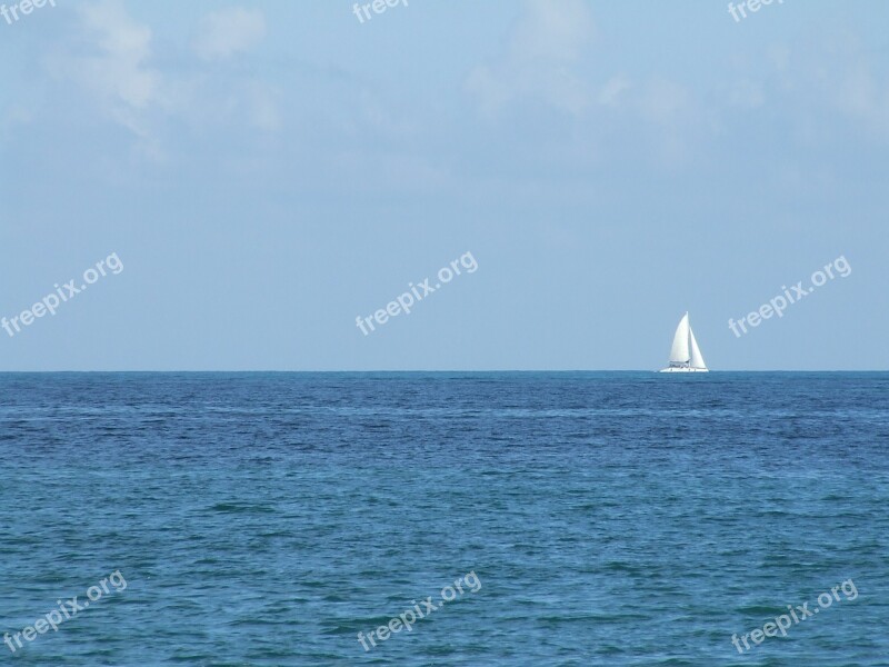 Sailboat Boat Sea Port Blue