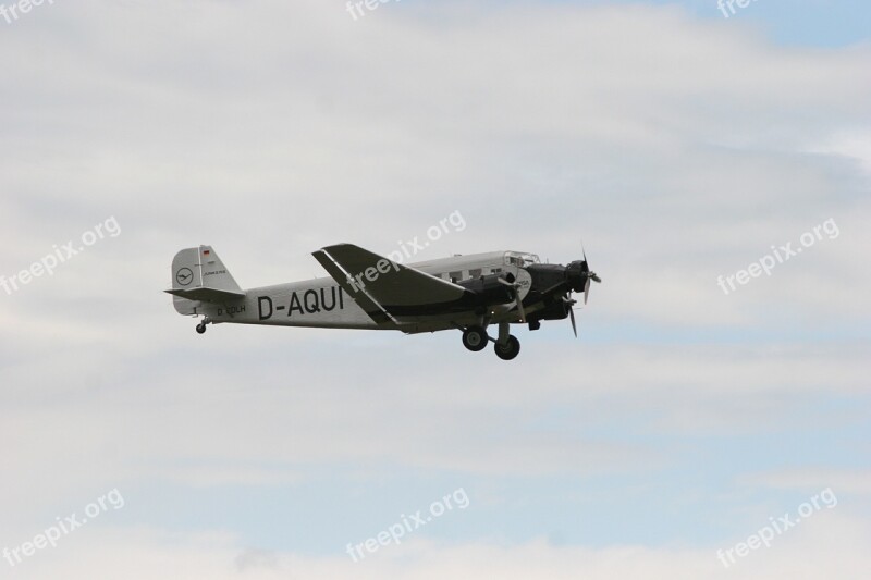 Aircraft Ju52 Junker Historically Flugshow