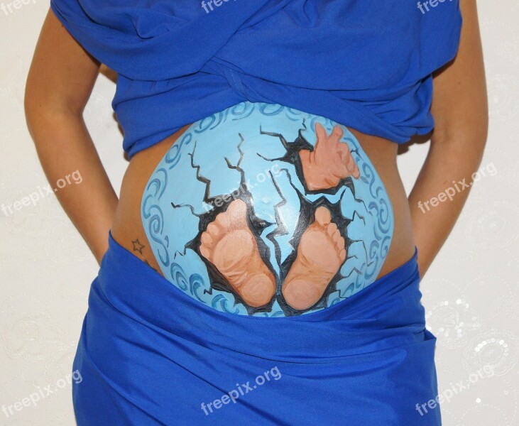 Belly Painting Bellypaint Hand Feet Boy