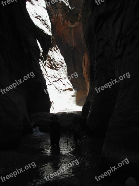 Zion Canyon River Hike Mountains