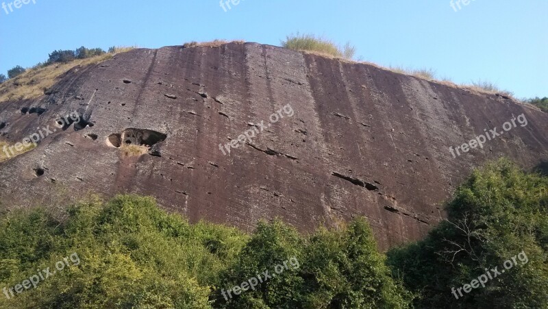 The Scenery Danxia Landform Cliff Geography Guangdong