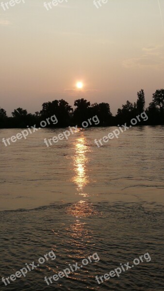 Sunrise Nierstein River Sun Mood