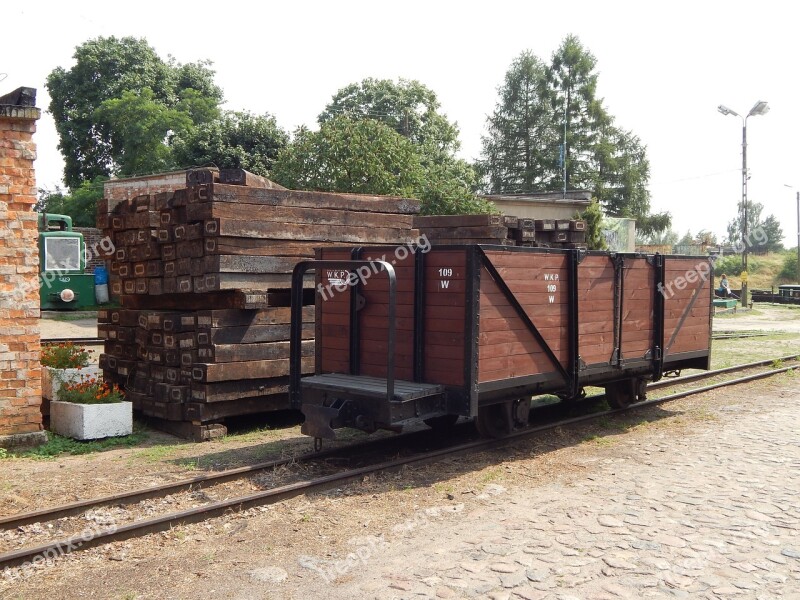 Narrow-gauge Railway Train Wagons Locomotive Rails