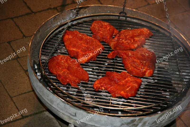 Grill Meat Barbecue Steaks Grilled