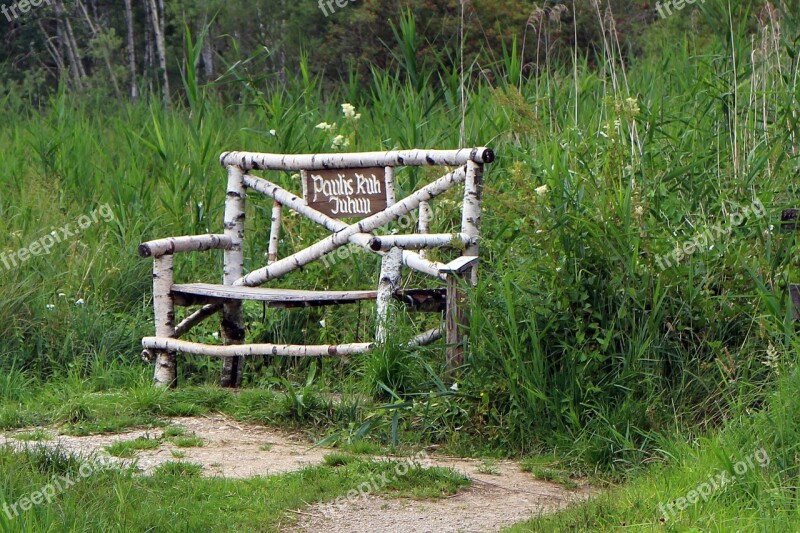 Seat Wooden Bench Bench Nature Out