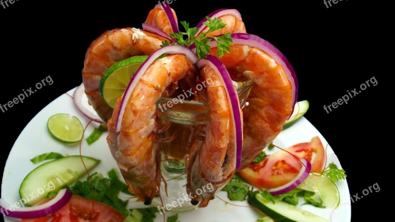 Shrimp Seafood Fresh Gourmet Cuisine