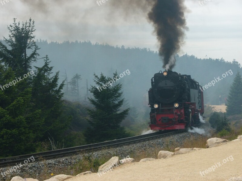 Steam Locomotive Railway Rails Resin Brocken Railway