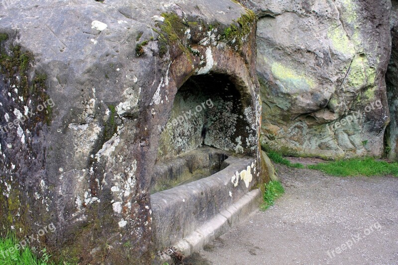 Stone Grave Rock Grave Teutoburg Forest Sand Stone Historically