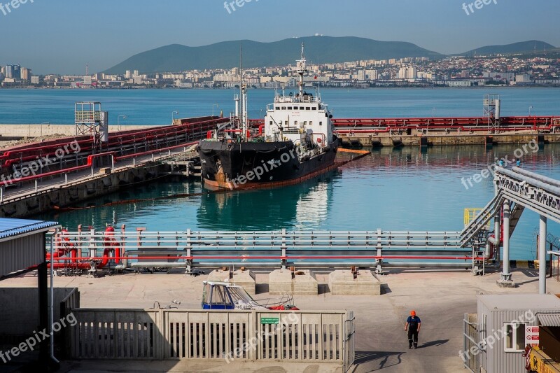 Port Novorossiysk Black Sea Sea Ship