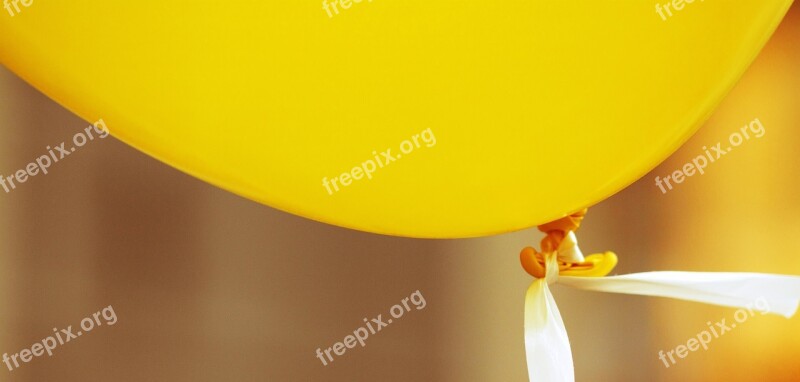 Balloon Yellow Party Birthday Celebration