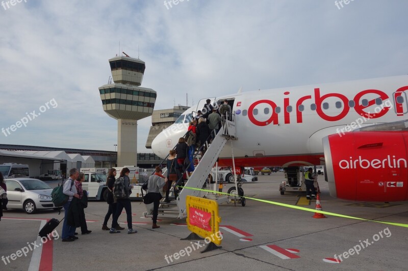 Airport Airberlin Airliner Aircraft Gangway