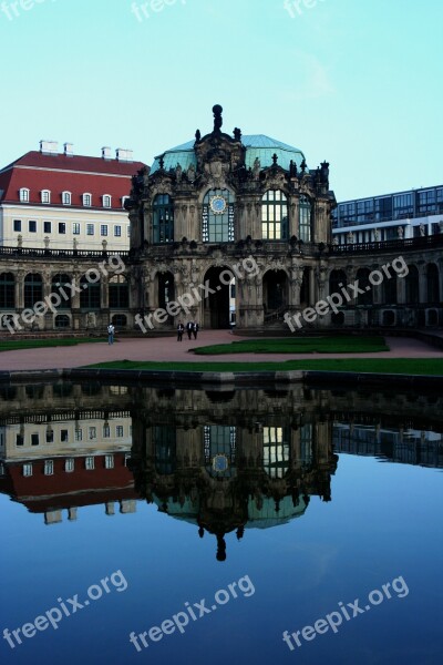 Dresden Kennel Mirroring Historic Center Free Photos