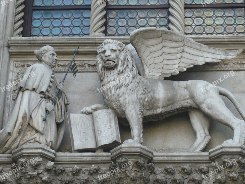 Venice Italy Lion Statue Free Photos