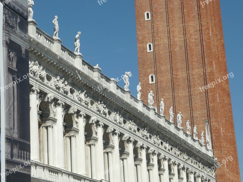 Venice Italy Statue Sculptures Building