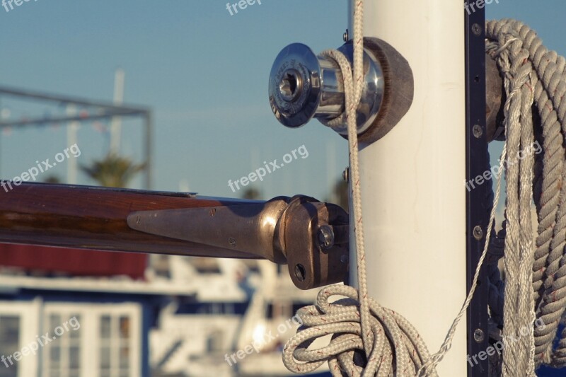 Sailboat Mast Water Sports Knots Ropes