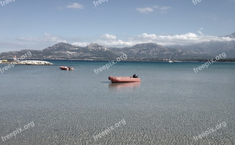 Boat Dingy Water Ocean Shore