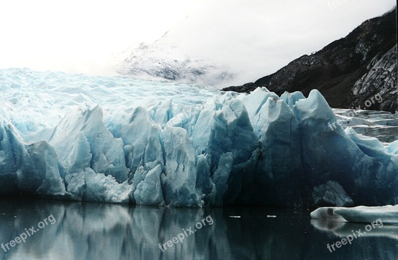 North Pole Glacier Ice Calving Iceberg