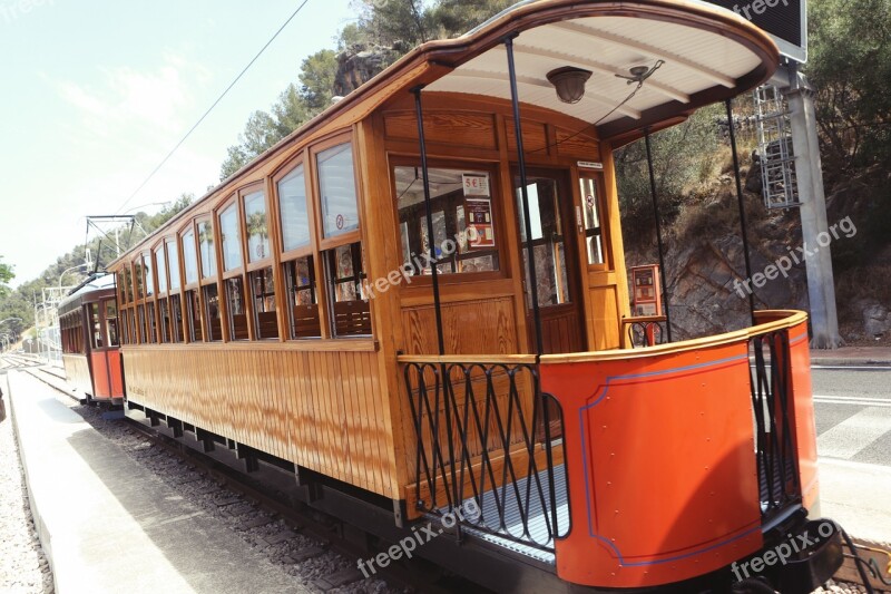 Tramp Train Wagons Vehicle Public Transport