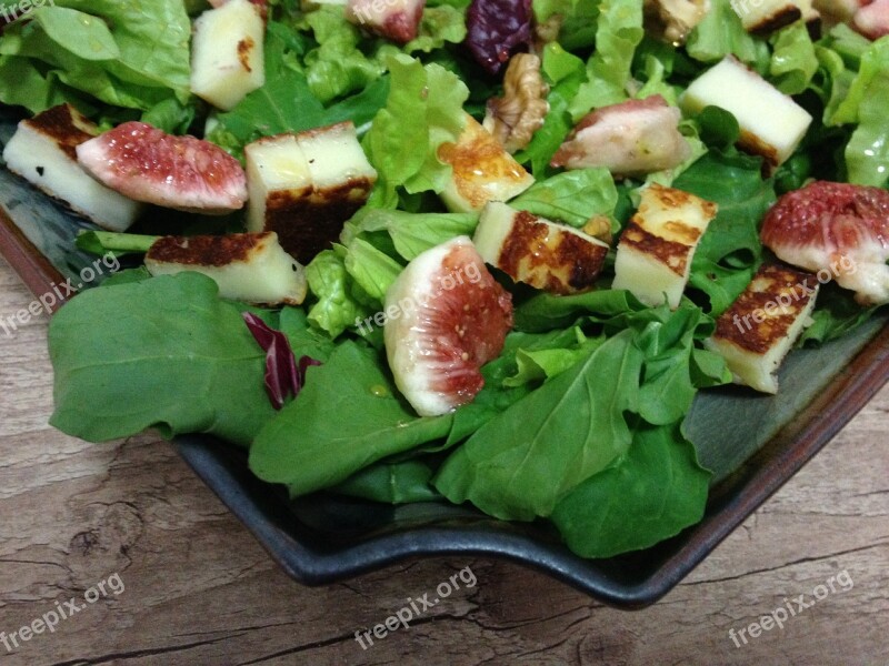 Salad Fig Cheese Lunch Free Photos