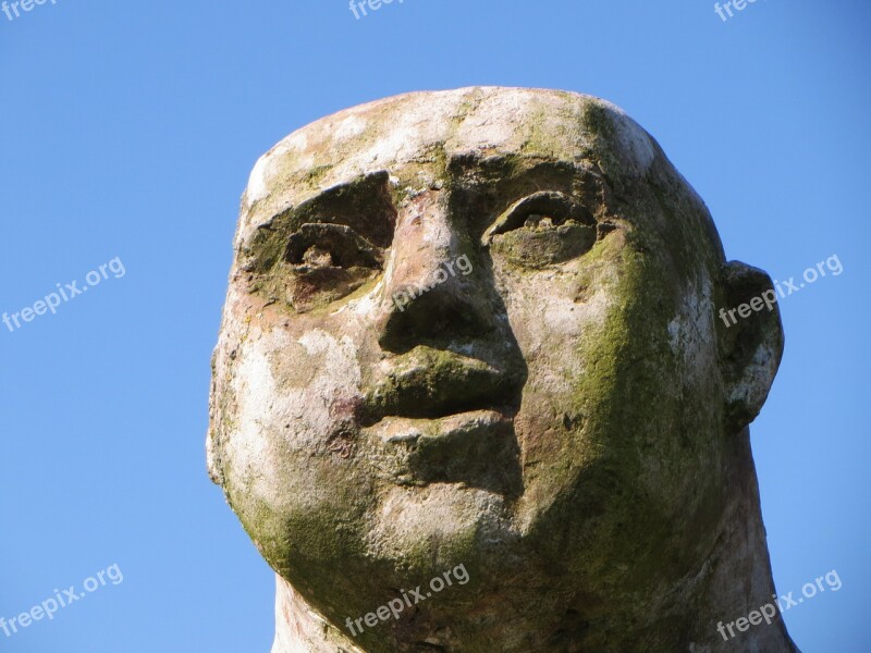 Statue Stone Face Figure Stone Figure