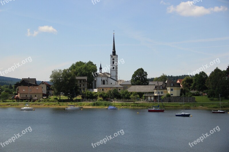 Frymburk Lipno Dam Water Church