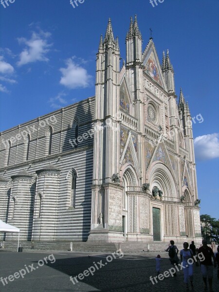 Italy Umbria Orvieto Duomo Monument