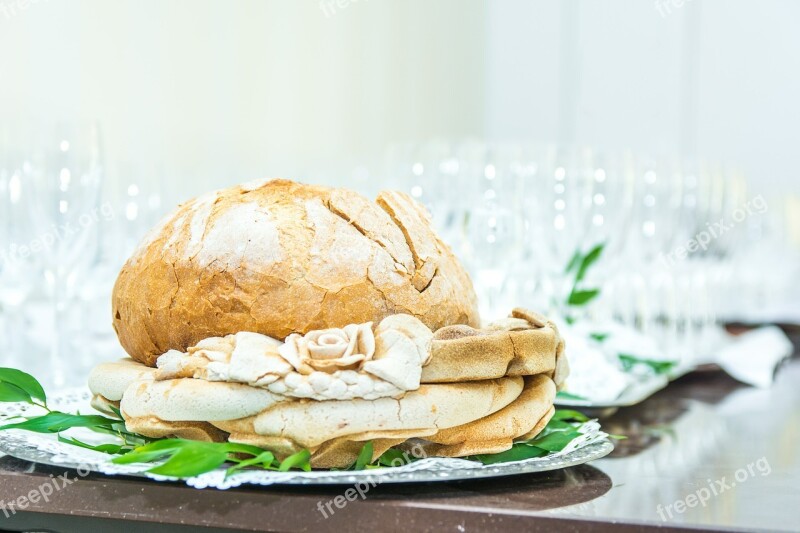 Wedding Bread Wine Glasses The Ceremony Decoration