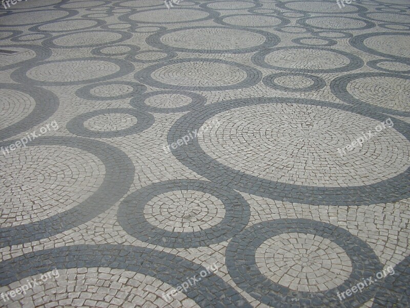 Paving Stones Circles Decoration Of Streets Free Photos